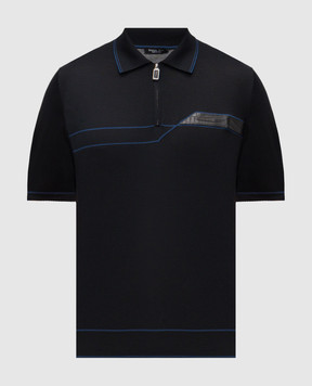 Stefano Ricci Черное поло из шелка K616434Z33F26104