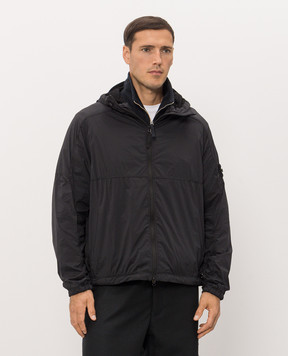 Stone Island Чорна вітровка з патчем логотипа L2S15Q100020S0474