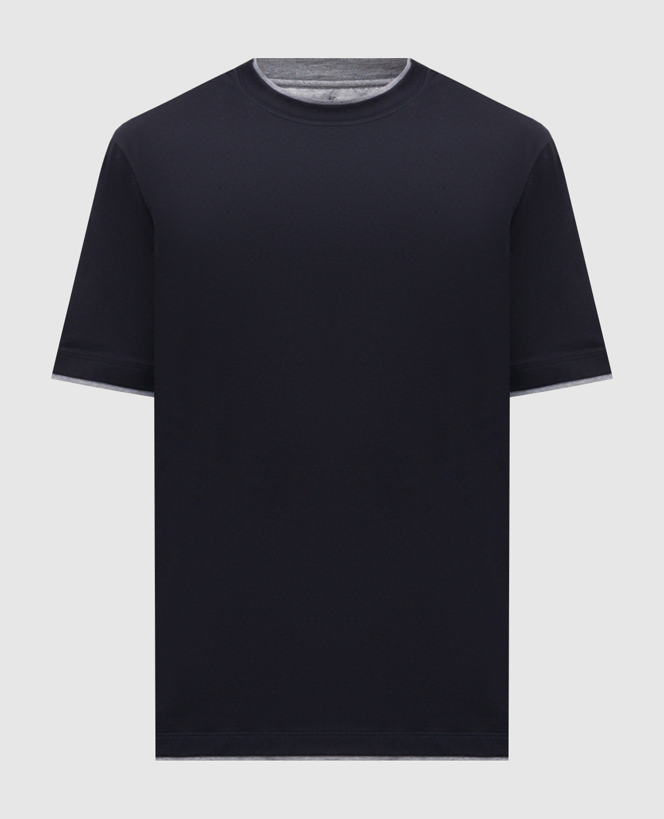 Синяя футболка прямого кроя