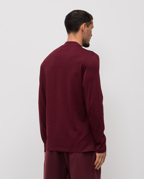 Brunello Cucinelli Бордовый лонгслив с эмблемой M0B131370