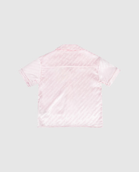Off-White Дитяча рожева сорочка з візерунком логотипа 44GGG002S26F001