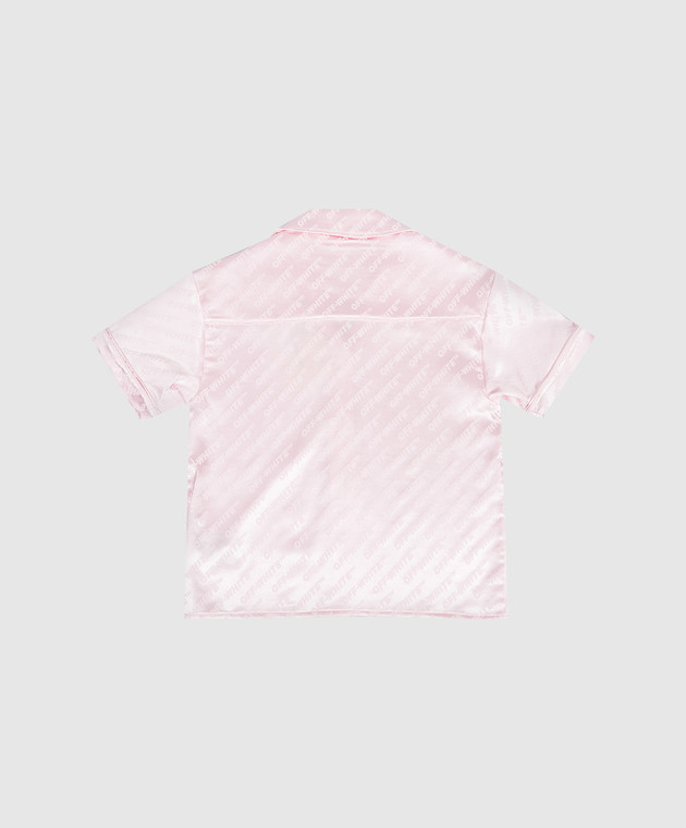 Off-White Дитяча рожева сорочка з візерунком логотипа 44GGG002S26F001 зображення 2