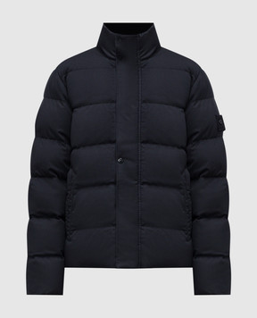 Stone Island Синий пуховик из шерсти с логотипом K2S154100100S0F26
