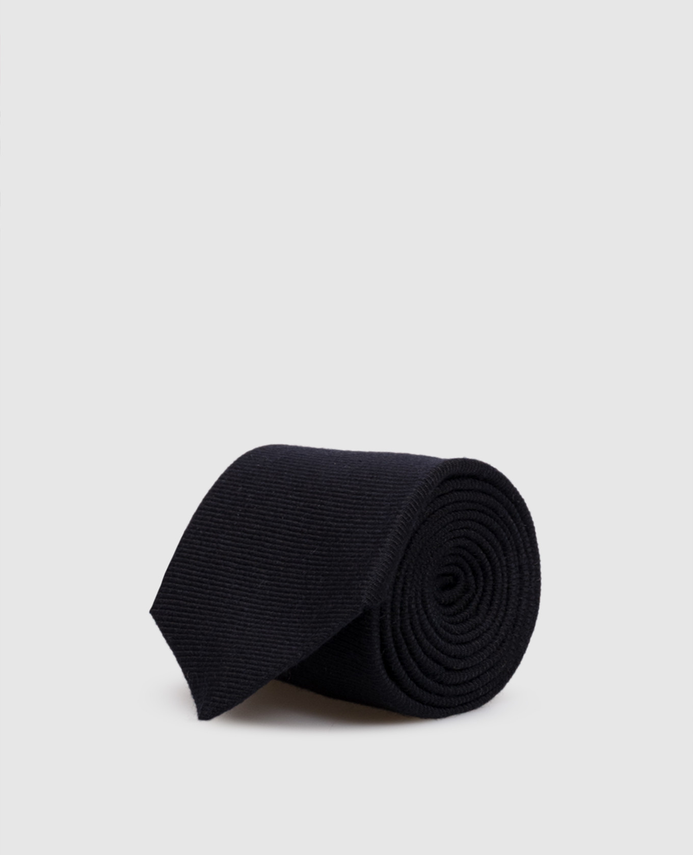 Blue wool and silk tie Canali
