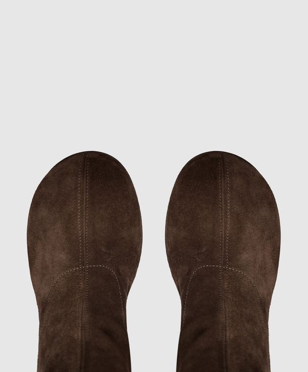 Officine Creative Коричневые замшевые ботильоны FELICIA FELICIA011W изображение 4