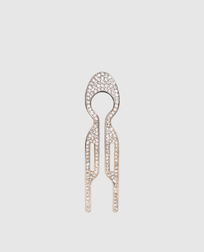 Fiona Franchimon Серебристая заколка для волос Ribbon с кристаллами Swarovski RIBBONSWAROVSKI