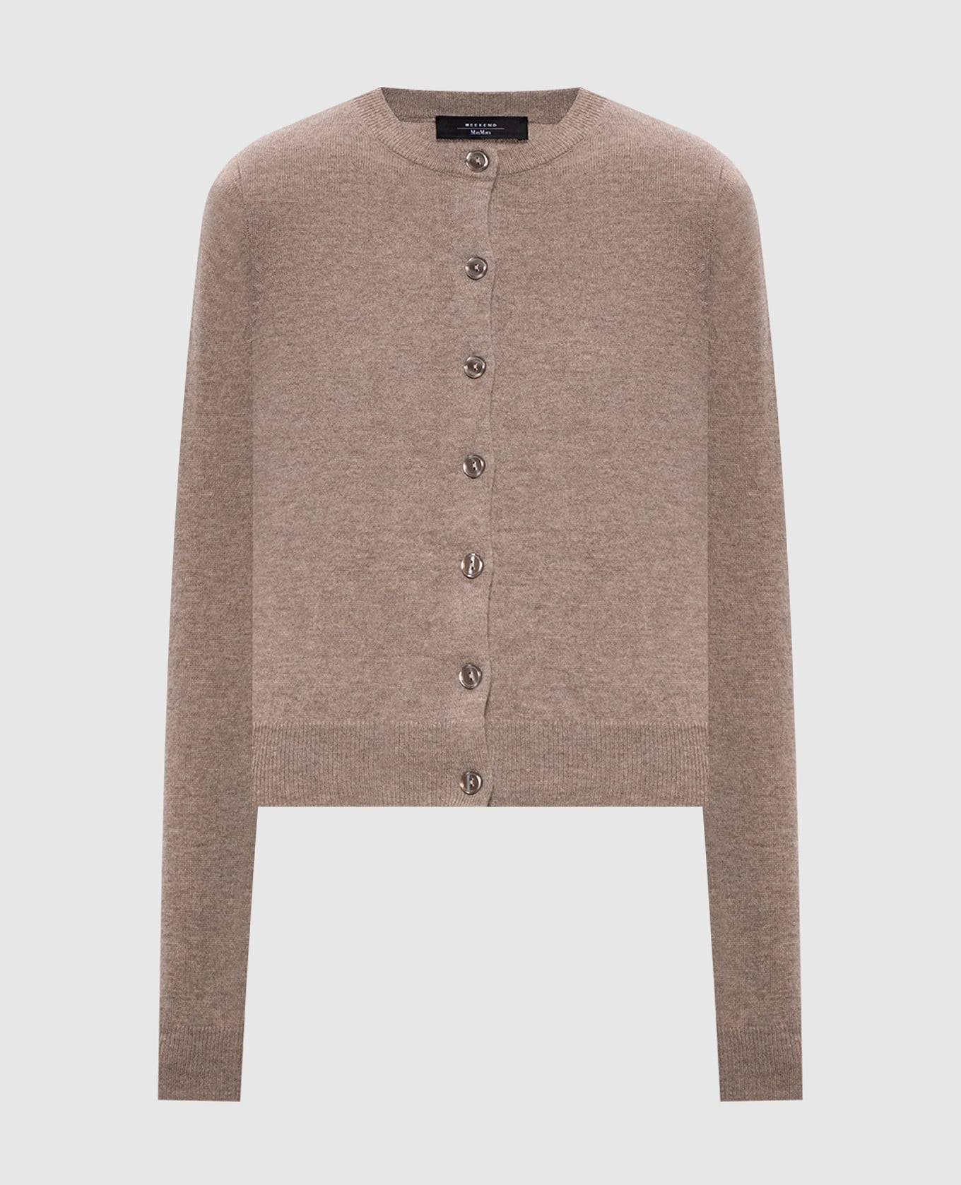 Коричневый кардиган WKDNEBBIA из шерсти и кашемира