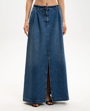 Dolce&Gabbana Синя джинсова спідниця максі F4DC4DG8OB3