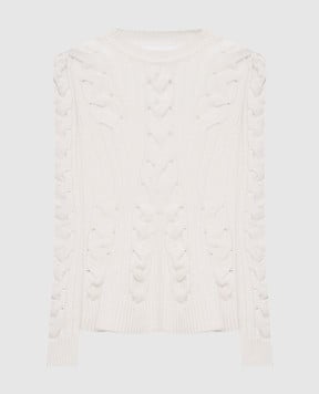 Alexander McQueen Білий светр з вовни та кашеміру 848809Q1BE1