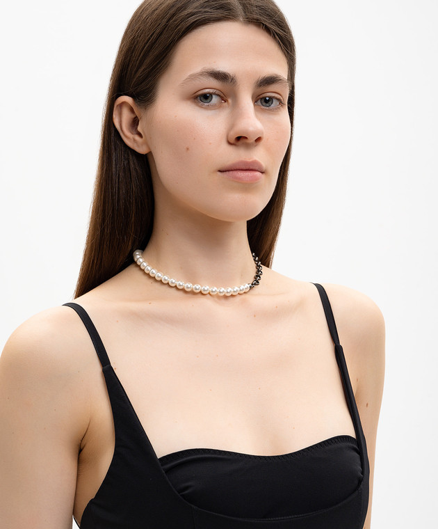 Ermanno Scervino Біле комбіноване намисто D483X718JPB зображення 2