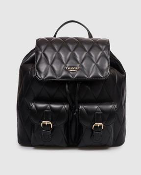 Twinset Черный рюкзак с геометрическим тиснением 261TB7280