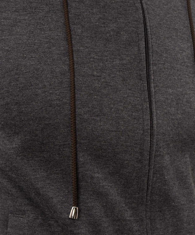 Doriani Cashmere Сіра спортивна куртка 872CAPSTLUJ362 зображення 5