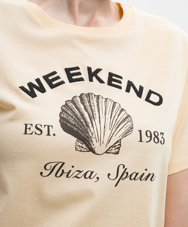 Max Mara Weekend Желтая футболка BORA WKDBORA изображение 5