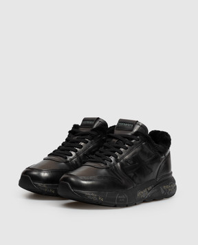 Premiata Черные кожаные кроссовки Mick на меху MICK1453NM