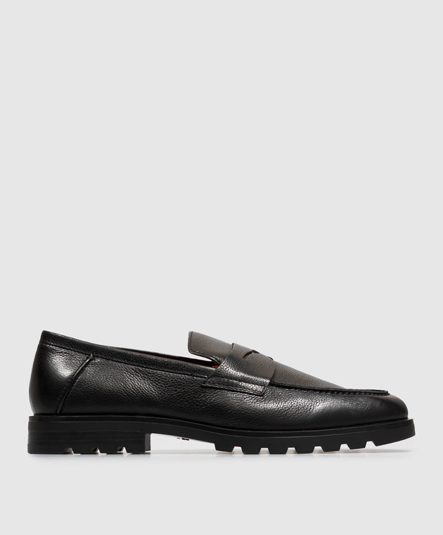Santoni Черные кожаные лоферы MGDG18610NEOGHAS