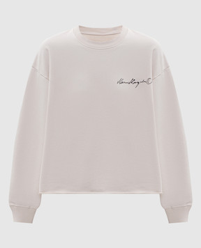Maison Margiela MM6 Бежевий світшот з принтом логотипа S52GU0260M25025