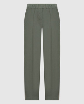 Peserico Зеленые брюки из льна P0407202647