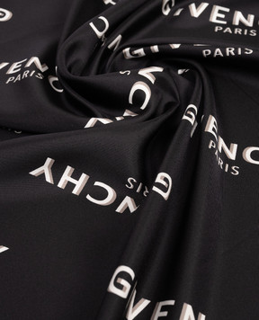 Givenchy Чорна хустка із шовку Shadow з логотипом 710009495003