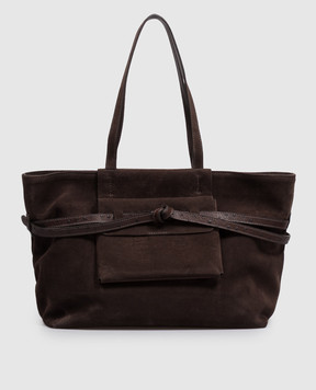 Gianni Chiarini Замшевая коричневая сумка-тоут Belty BS12696CMSTEMU