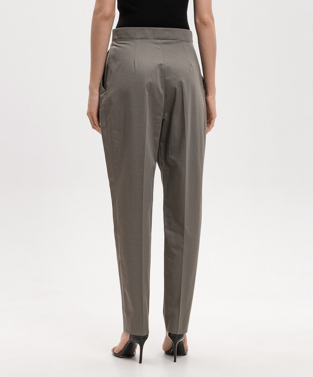 Balmain Брюки цвета хаки GF0PN190CG65 изображение 4