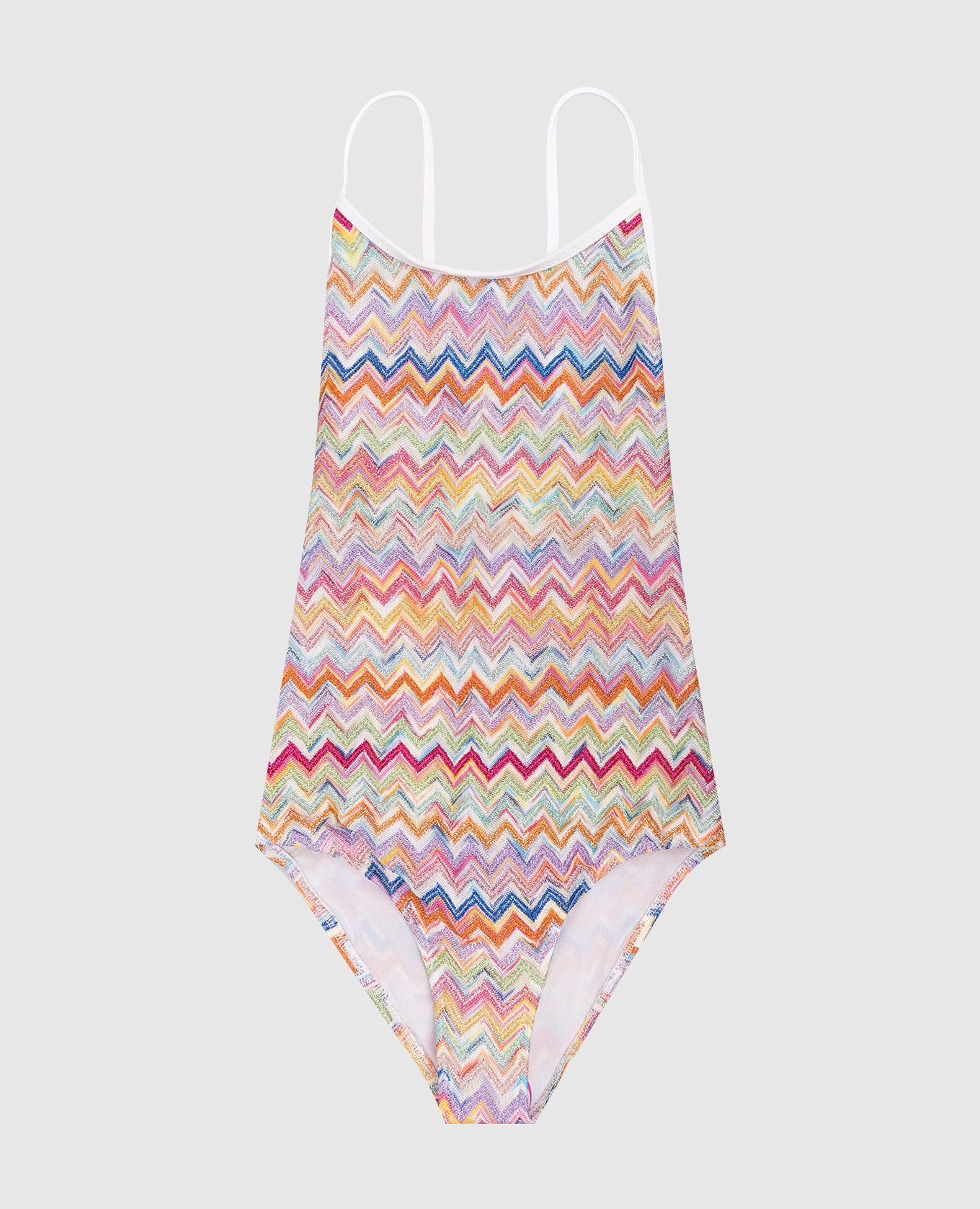 

Детский купальник в узор с люрексом, Разноцветный, Слитные купальники