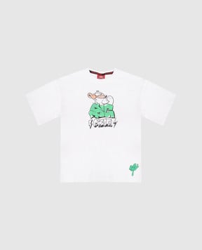 Sprayground Дитяча біла футболка Create Your World SPY1414