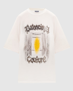 Balenciaga Футболка Salon De Couture кольору айворі 871750TUVD6