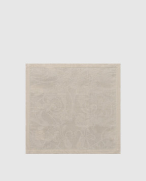Le Jacquard Fraincais Бежева серветка Tivoli з льону 28108