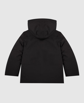 Stone Island Дитячий чорний пуховик з патчем логотипа K2S164100002S0A271012