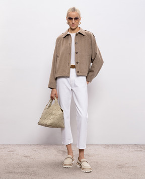 Allude Білий топ з вовни 26264028