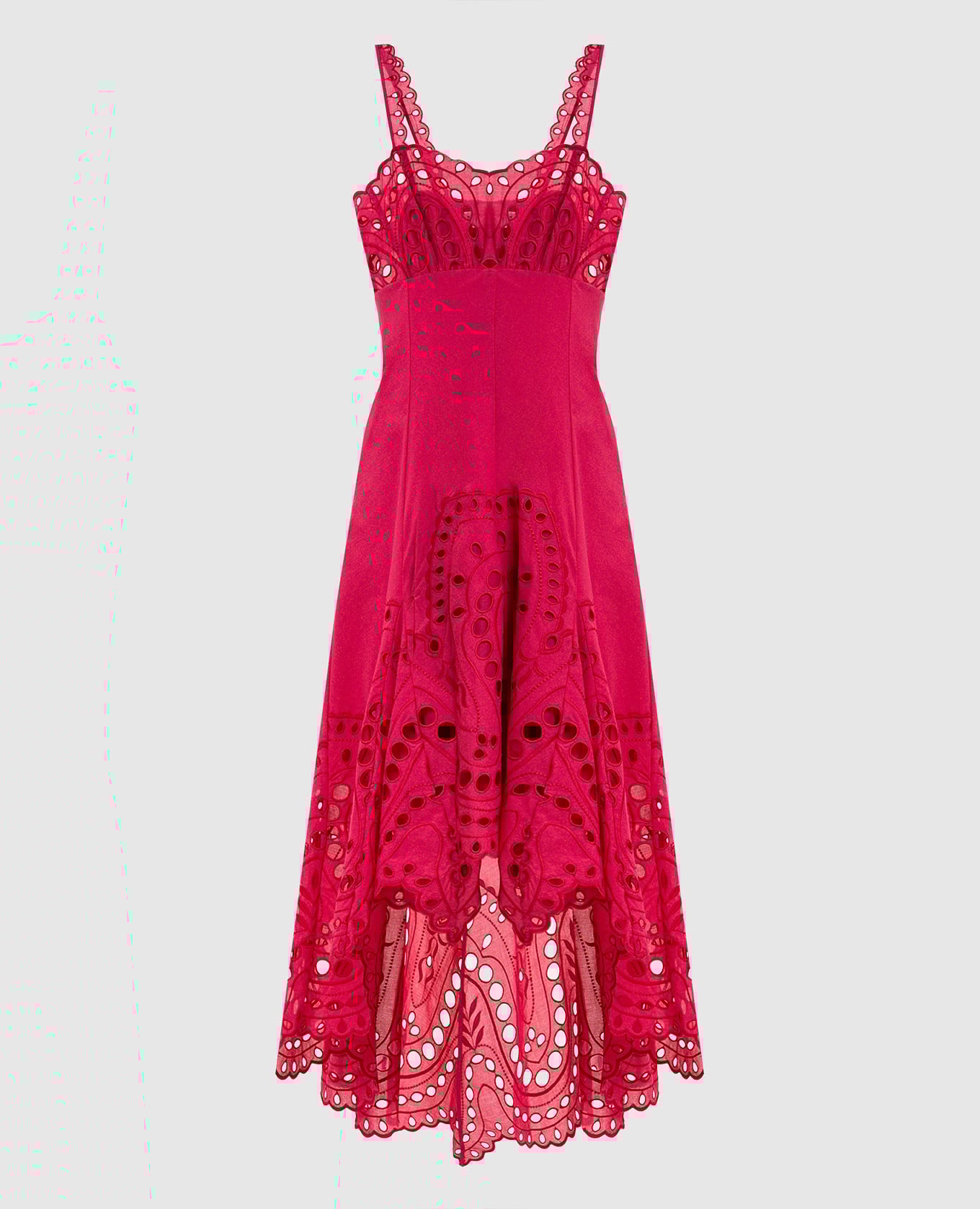 Розовое асимметричное платье Caspian