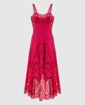 Charo Ruiz Розовое асимметричное платье Caspian 263612