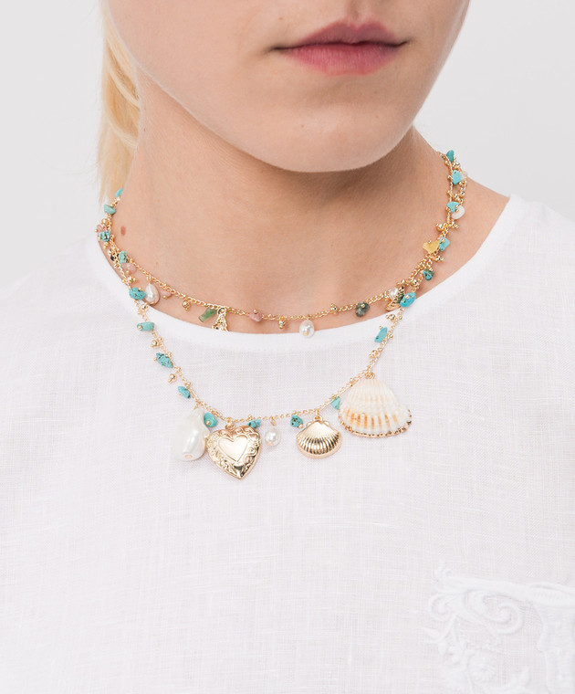 Twinset двошаровий ланцюжок з ракушкою 261TO5440 зображення 2