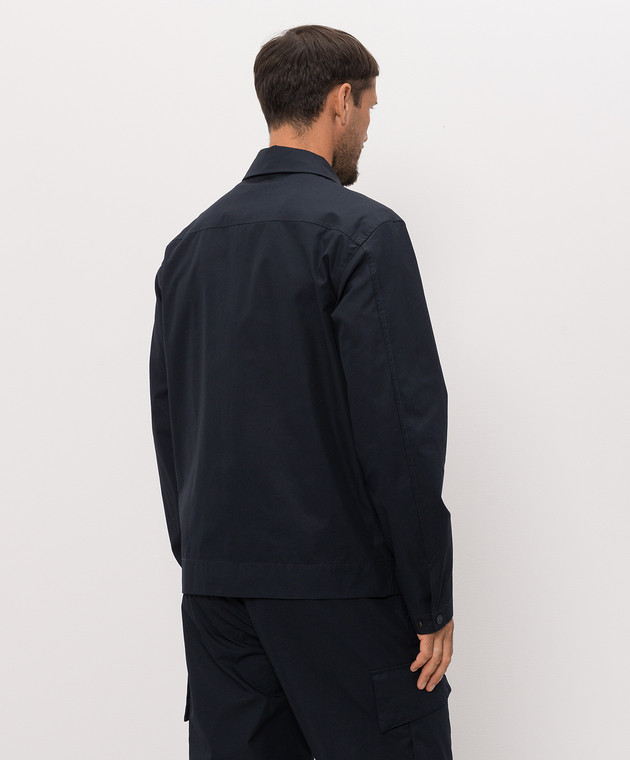 Stone Island Синяя куртка в стиле рубашки L2S151200018S0F01 изображение 4