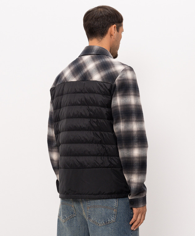 Moncler Пухова куртка Cornisello в стилі сорочки в клітинку L20911A00095599R9 зображення 4