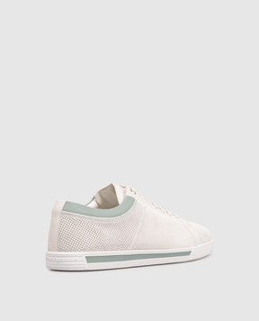 Stefano Ricci Сірі замшеві кросівки з перфорацією UV33G6663SDPWY