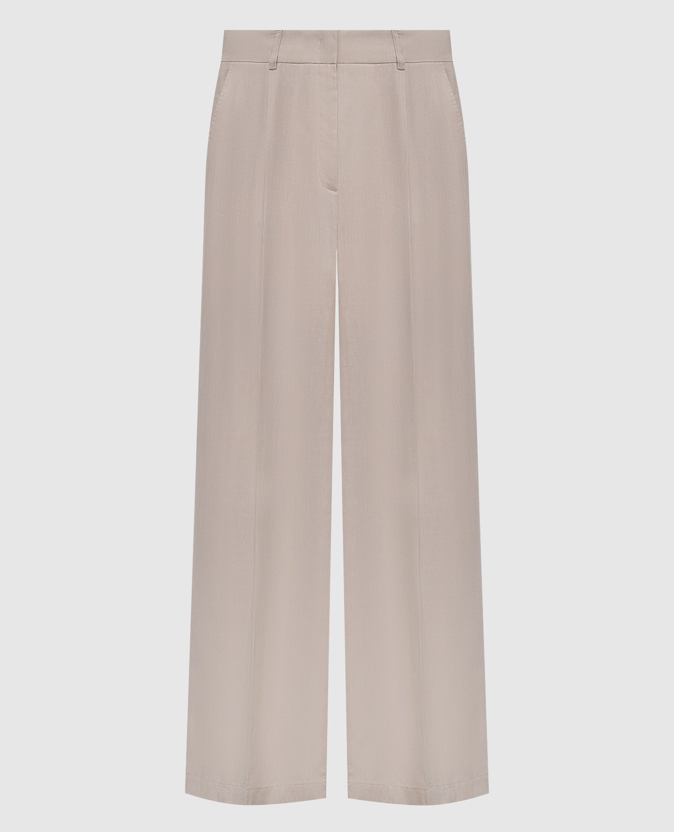 Бежевые брюки из льна RUMY