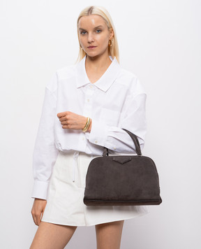 Givenchy Серая замшевая сумка Antigona East-West BB515CB2D6