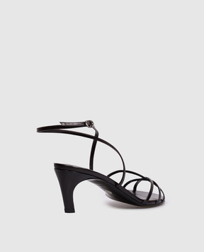 PROENZA SCHOULER Коричневі шкіряні глянцеві босоніжки Uma SH261104G002WG