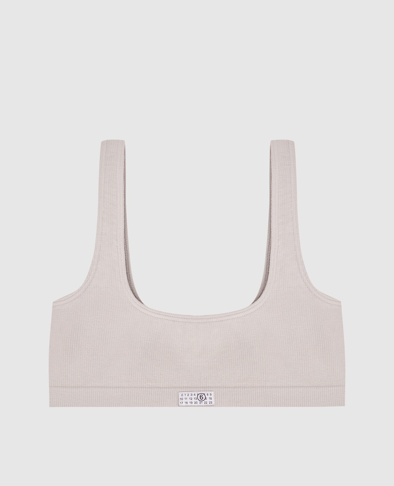 Серый топ с нашивкой эмблемы