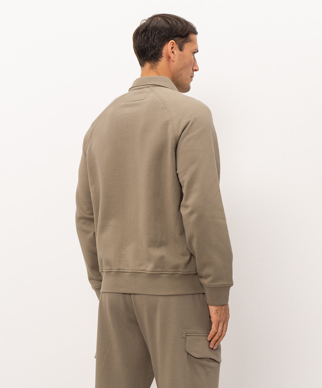 C.P. Company Спортивная куртка хаки с вышивкой логотипа MSS027A005086W изображение 4