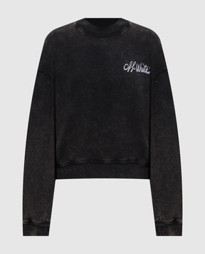 Off-White Сірий світшот з принтом логотипа Marker 2BA075S26FLE002