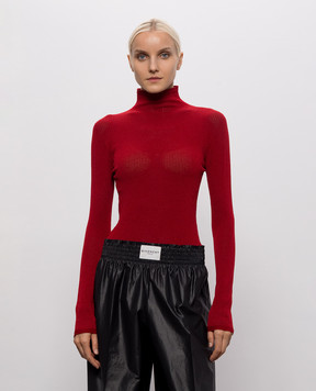 Wolford Красное боди с длинными рукавами 79316