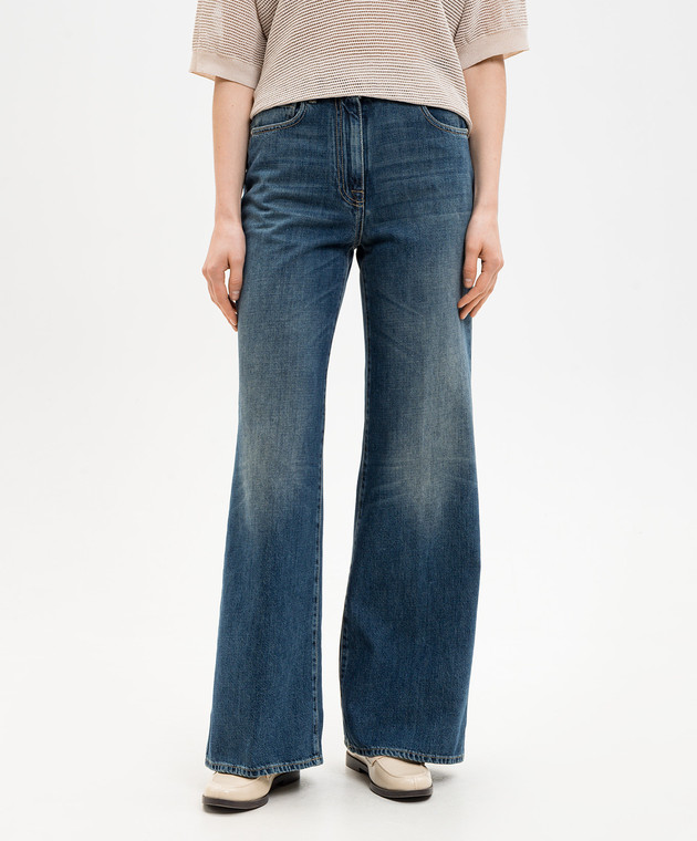 Peserico Сині джинси з патчем логотипа A04256L86Q04946 зображення 3