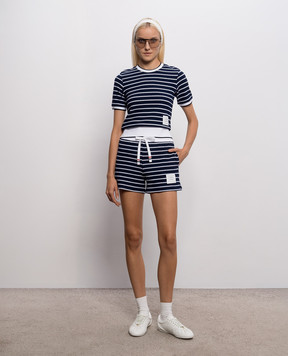 Thom Browne Синие шорты в полоску FJQ133AJ0268