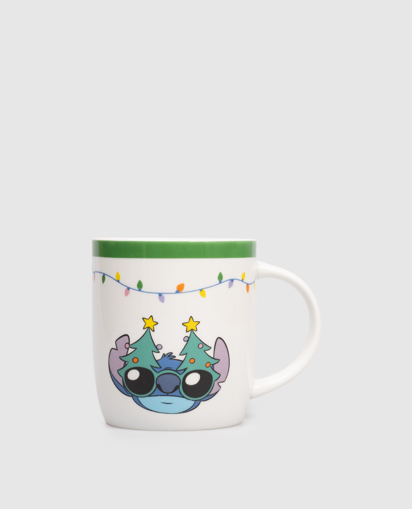 

Белая керамическая чашка Stitch Christmas theme, Белый, Посуда