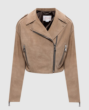 Babe Pay Pls Коричневая замшевая косуха 2516SUEDE