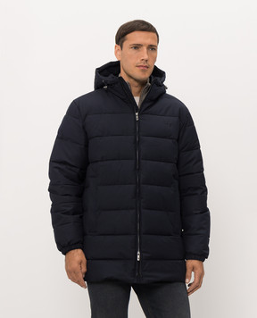 Trussardi Синя стьобана куртка з вишивкою емблеми 8005M000031NMO811N18