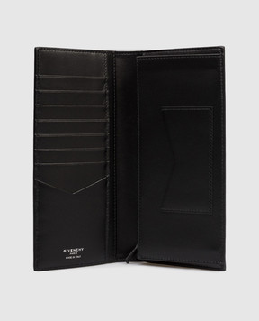 Givenchy Чорний шкіряний гаманець з принтом логотипа BK6098K213