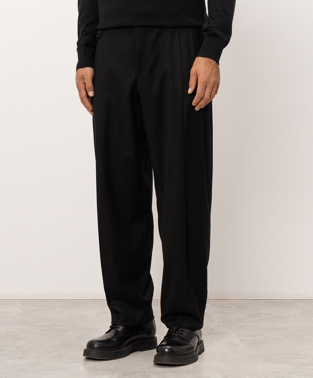 Dolce&Gabbana Черные брюки из шерсти GP1B9TFUBG8 изображение 3